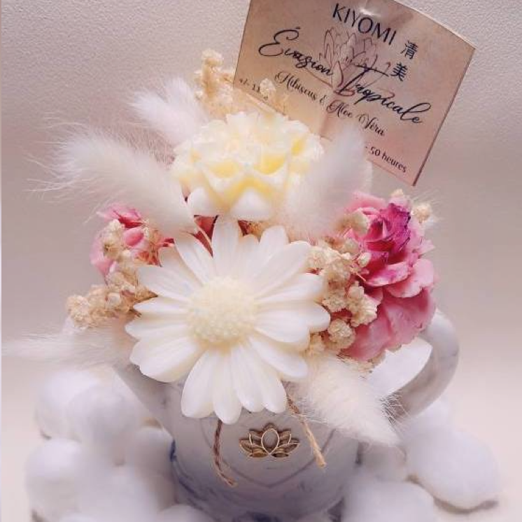 Bouquet Evasion Tropicale – Hibiscus & Aloe Vera
