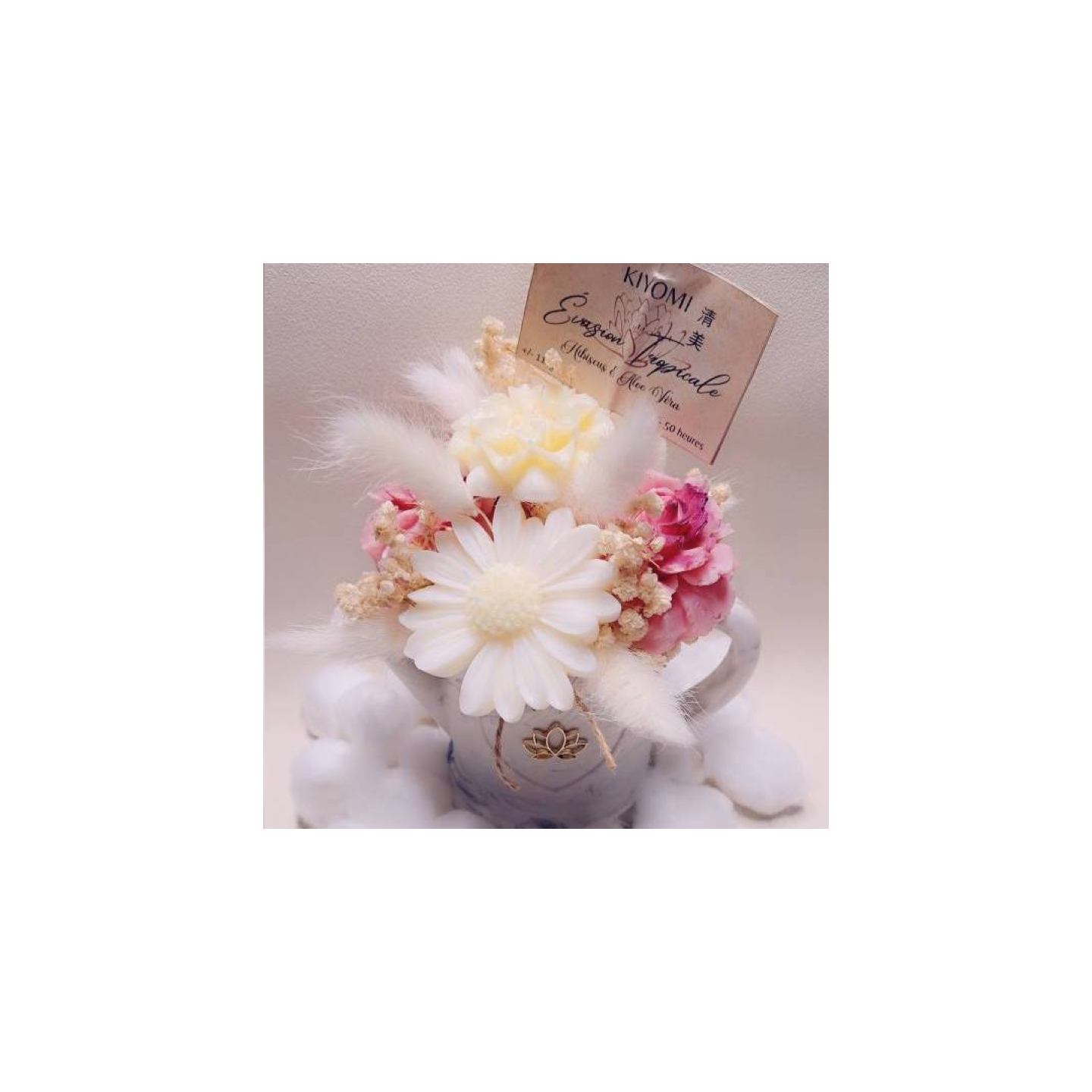 Bouquet Evasion Tropicale – Hibiscus & Aloe Vera
