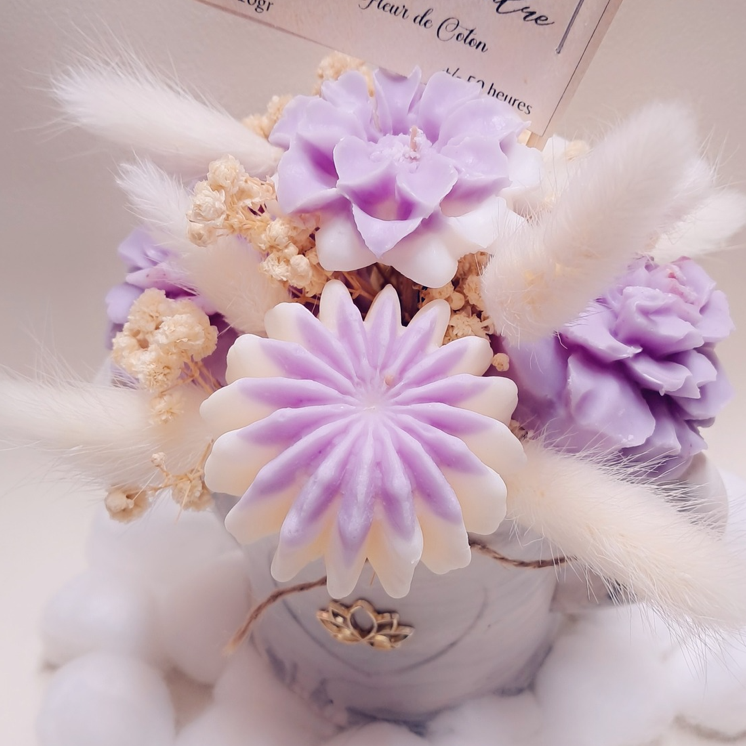 Bouquet Harmonie Tendre – Lilas & Fleur de Coton