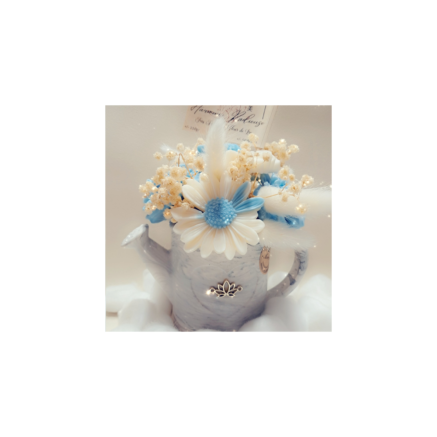 Bouquet Harmonie Radieuse – Iris Jasmin & Fleur de Lin