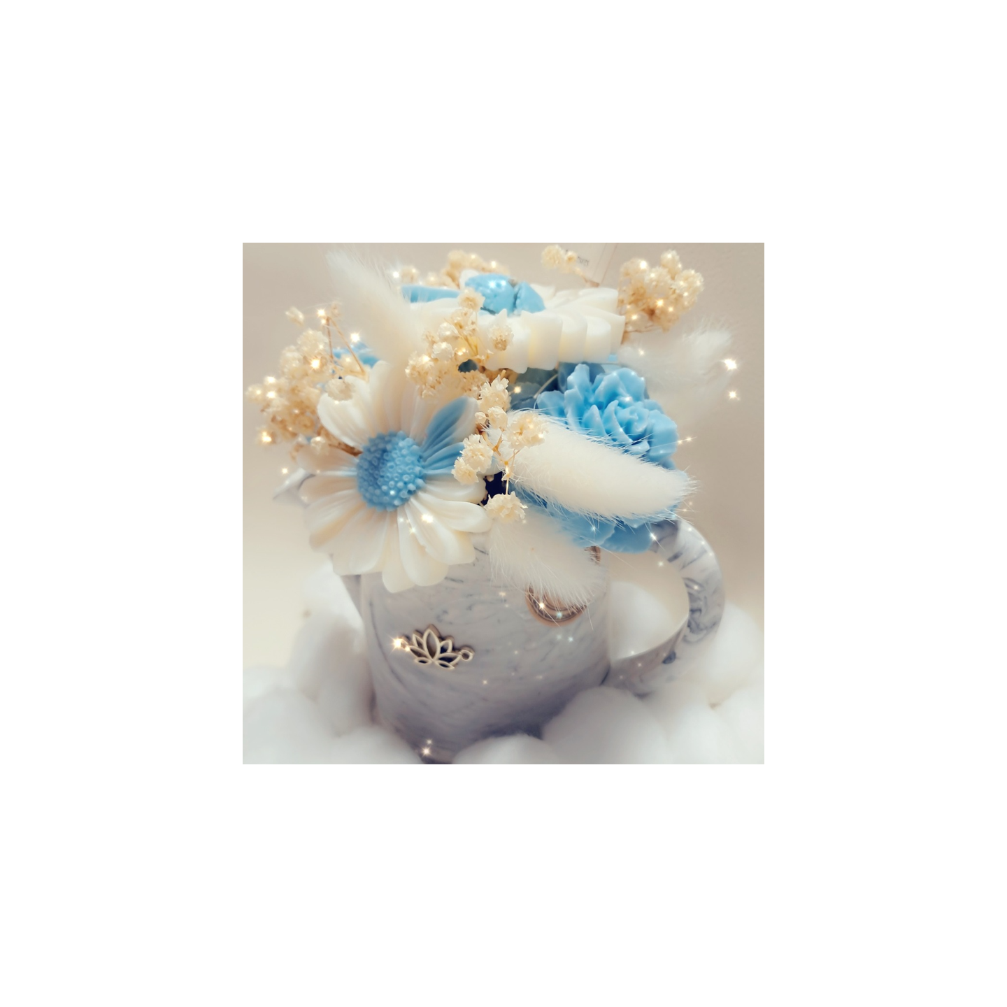 Bouquet Harmonie Radieuse – Iris Jasmin & Fleur de Lin