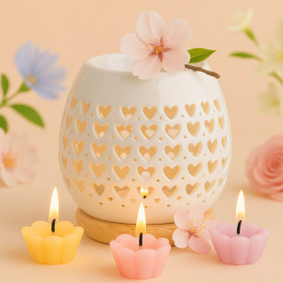 🌸 Brûle-Parfum Amour Cœur – La Tendresse Rayonnante