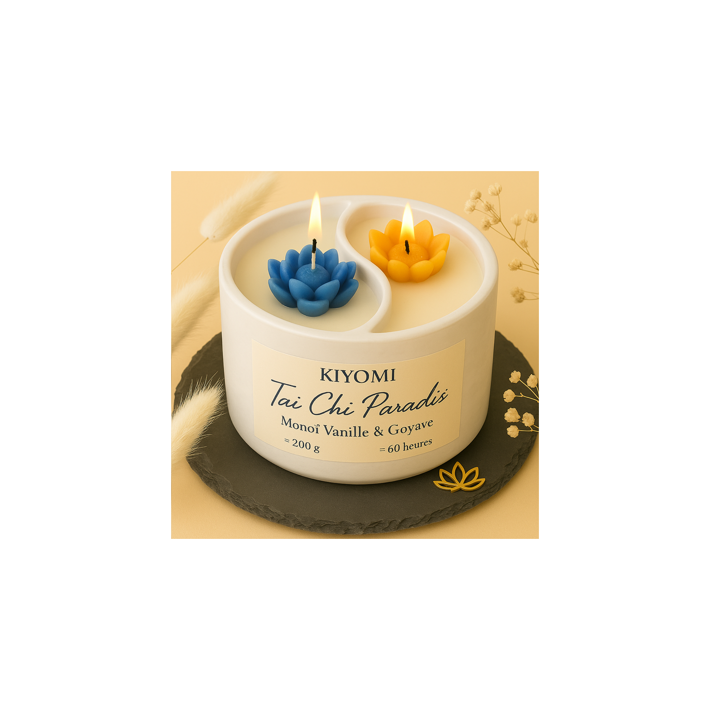 Bougie Tai Chi Paradis – Monoï Vanillé & Goyave