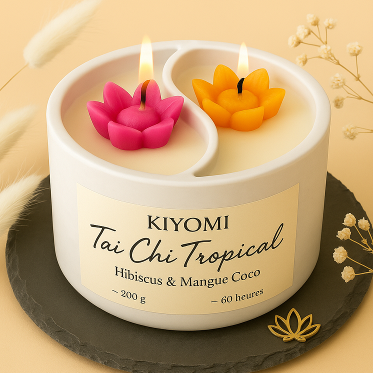 Bougie Tai Chi Tropicale – Hibiscus & Mangue Coco
