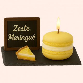 Bougie Macaron Zeste Meringué – "Citron Meringué"