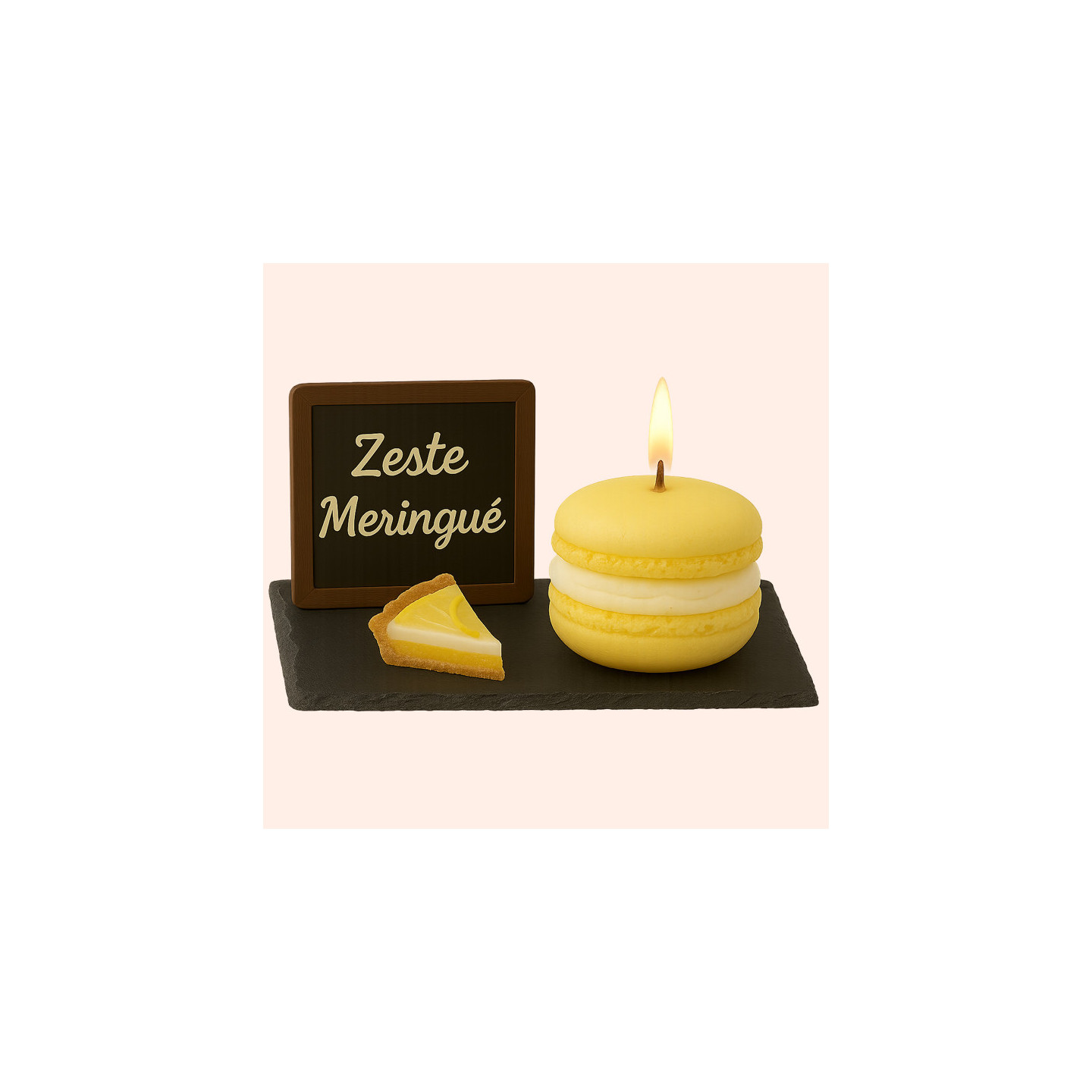 Bougie Macaron Zeste Meringué – "Citron Meringué"