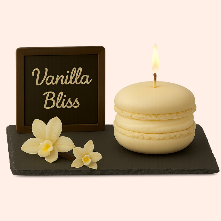 Bougie Macaron Vanilla Bliss – "Vanille des Îles"