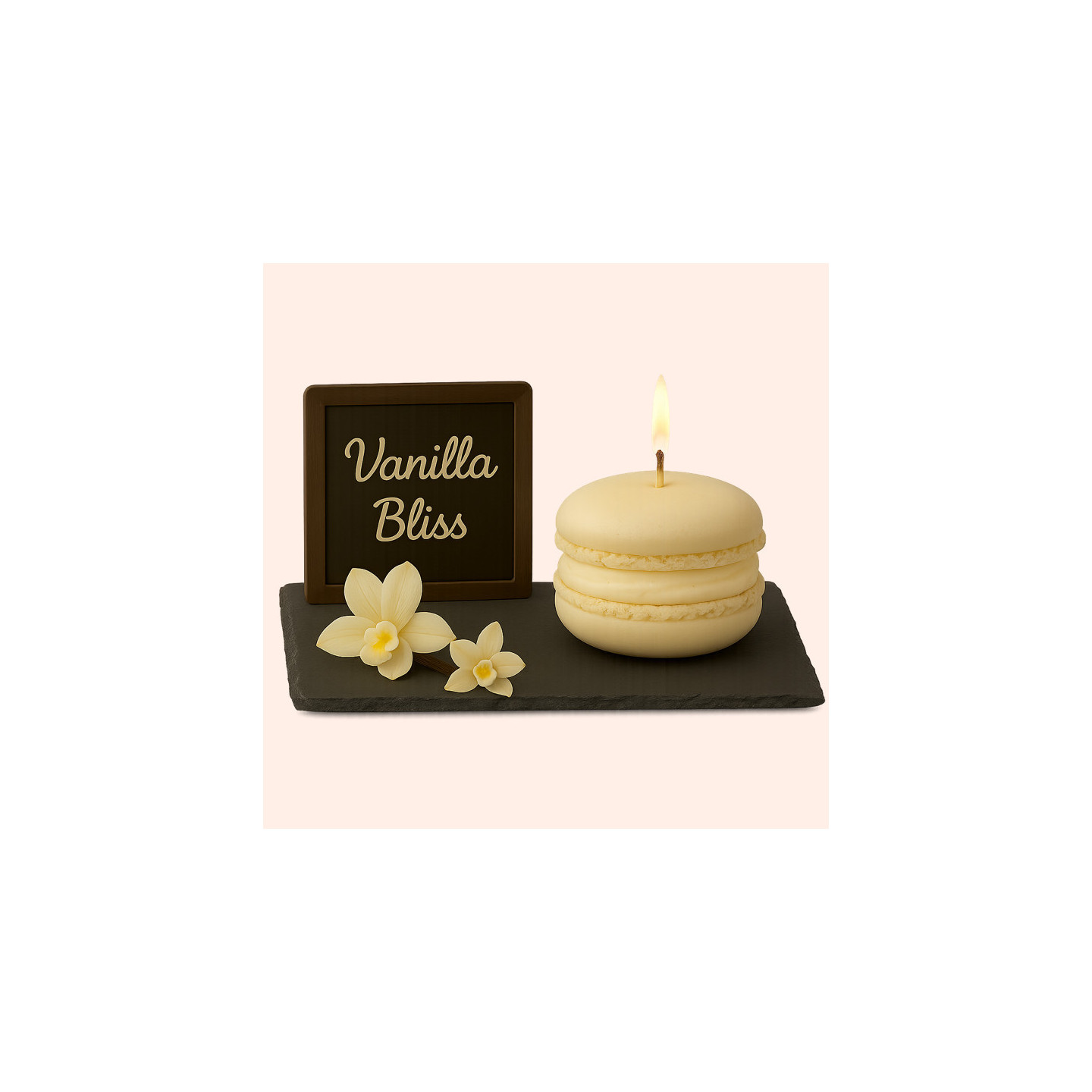 Bougie Macaron Vanilla Bliss – "Vanille des Îles"