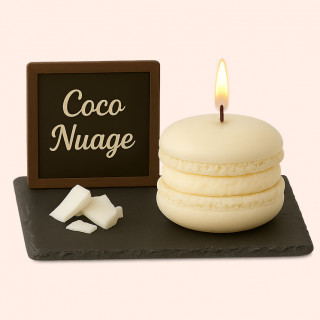 Bougie Macaron Coco Nuage – "Noix de Coco" Bougie Macaron Coco Nuage – "Noix de Coco"