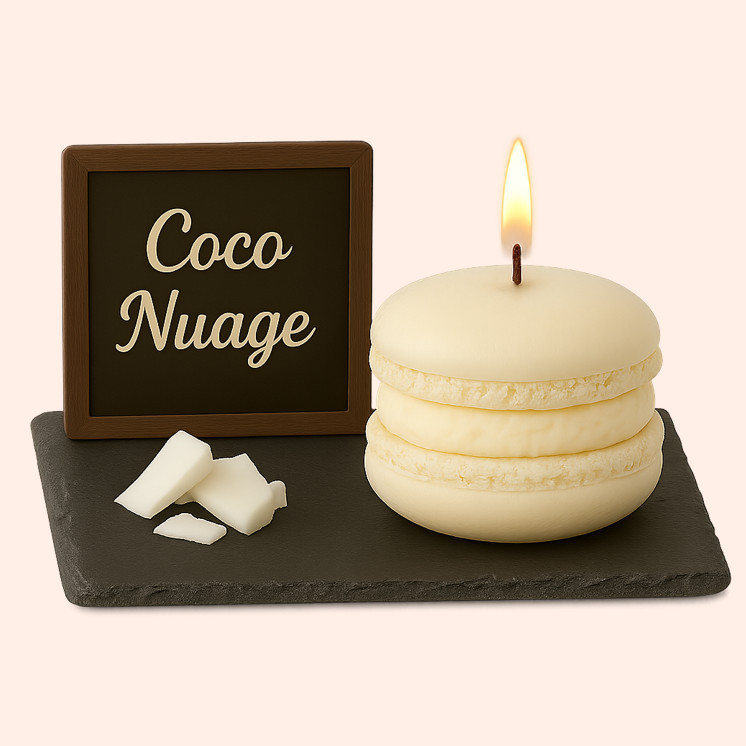 Bougie Macaron Coco Nuage – "Noix de Coco"