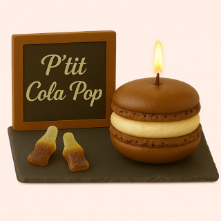 Bougie Macaron P’tit Cola Pop – "Bonbon Cola"